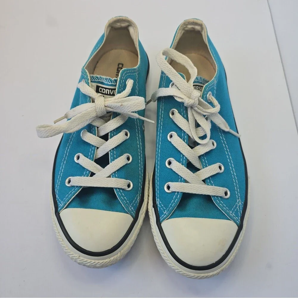 Converse Sneakers Girls  Hot Blue Canvas Lace Up Shoes All Star Chuck Size 3